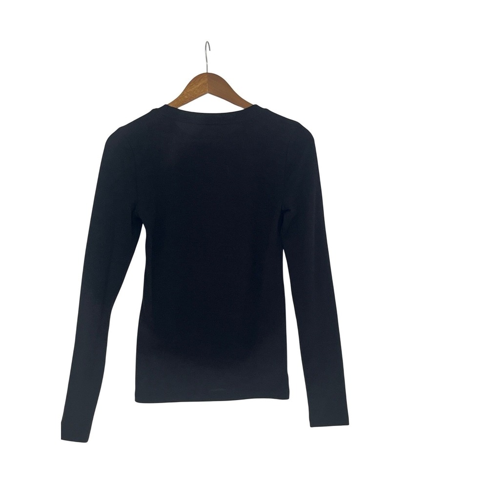 LOFT NWT Ribbed Sweater Knit Top Charcoal Gray Crew Neck Long Sleeve Small - Picture 2 of 9